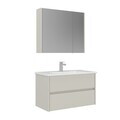 Set Dulap de Baie cu Chiuvetă și Oglindă (2 Piese), Hanah Home, Arno 85, Casmir
