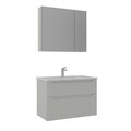 Set Dulap de Baie cu Chiuvetă și Oglindă (2 Piese), Hanah Home, Messina 85 v2, Cașmir mat
