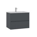 Dulap de baie cu chiuvetă, Hanah Home, Nest 71 v2, Antracit mat