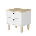 Noptiera, Hanah Home, Rayme, 44.5x49.5x40 cm, Stejar Safir / Alb