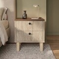 Noptiera, Hanah Home, Rayme, 44.5x49.5x40 cm, Travertin / Nuc Venezia