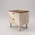 Noptiera, Hanah Home, Rayme, 44.5x49.5x40 cm, Travertin / Nuc Venezia