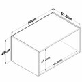 Dulap pentru haine, Hanah Home, BA283, 90x45x57.5 cm, Gresie