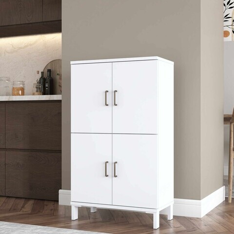 Dulap de baie, Hanah Home, KC116, 60x103.6x32.5 cm, Alb