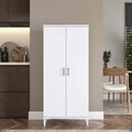 Dulap de baie, Hanah Home, KC114, 60x133.6x32.5 cm, Alb