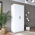 Dulap pentru haine, Hanah Home, BA159, 90x210x57.5 cm, Alb