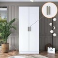 Dulap pentru haine, Hanah Home, BA159, 90x210x57.5 cm, Alb