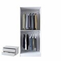 Dulap pentru haine, Hanah Home, BA159, 90x210x57.5 cm, Alb