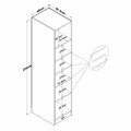 Dulap pentru haine, Hanah Home, BA251, 45x210x57.5 cm, Gresie