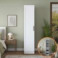 Dulap pentru haine, Hanah Home, BA302, 45x210x57.5 cm, Alb