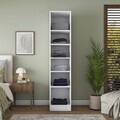 Dulap pentru haine, Hanah Home, BA302, 45x210x57.5 cm, Alb