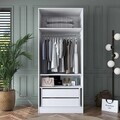Dulap pentru haine, Hanah Home, BA253, 90x210x57.5 cm, Alb