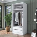 Dulap pentru haine, Hanah Home, BA253, 90x210x57.5 cm, Alb