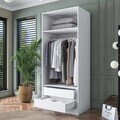 Dulap pentru haine, Hanah Home, BA253, 90x210x57.5 cm, Alb