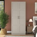 Dulap pentru haine, Hanah Home, BA273, 90x210x57.5 cm, Gresie