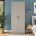 Dulap pentru haine, Hanah Home, BA305, 90x210x57.5 cm, Gresie