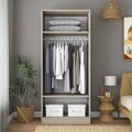Dulap pentru haine, Hanah Home, BA250, 90x210x57.5 cm, Gresie