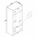 Dulap pentru haine, Hanah Home, BA250, 90x210x57.5 cm, Gresie