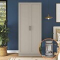 Dulap pentru haine, Hanah Home, BA307, 90x210x57.5 cm, Gresie