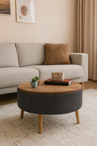 Masuta de cafea, Hanah Home, Iris, Antracit