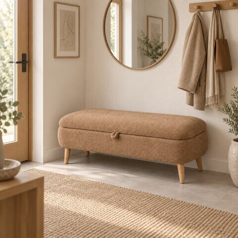 Banca, Hanah Home, Rena, 90x45x30 cm, Maro