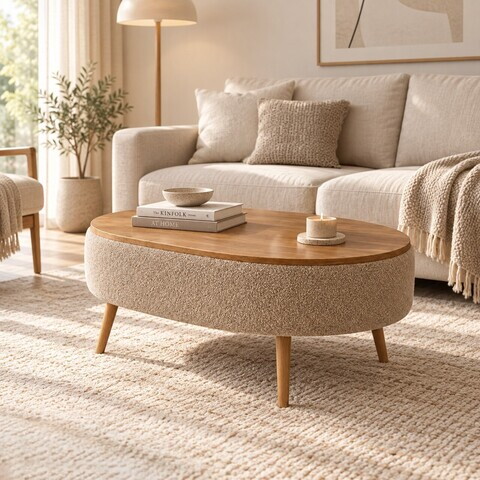 Masuta de cafea, Hanah Home, Luno, 90x45x60 cm, Maro