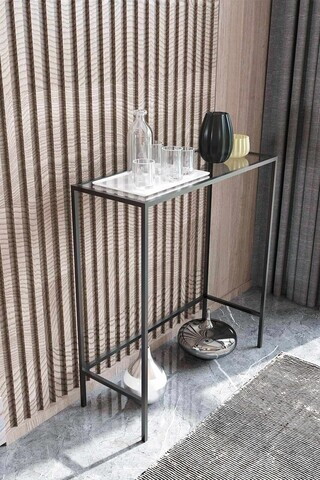 Bufet, Hanah Home, Lisa, 80x85x30 cm, Negru