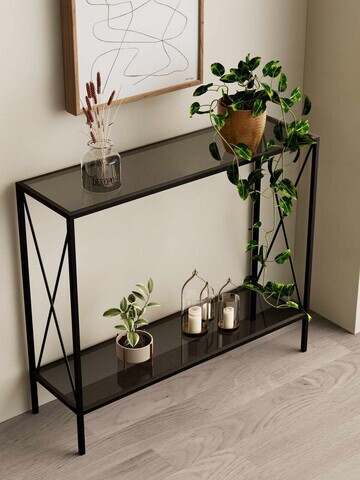 Bufet, Hanah Home, Florya, 80x85x30 cm, Negru / Fume