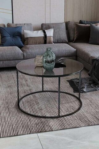 Masuta de cafea, Hanah Home, Royal, Negru / Fume