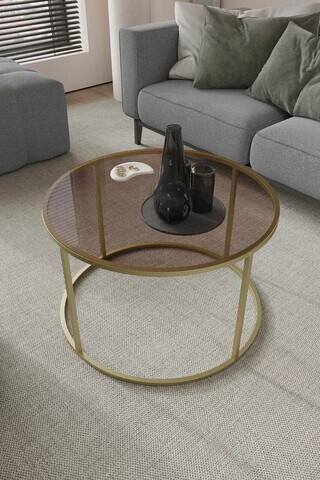 Masuta de cafea, Hanah Home, Royal, Aur / Bronz