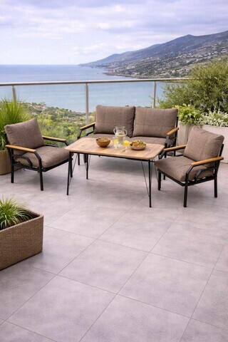 Set mobilier de gradina, Hanah Home, Kutay, Bej