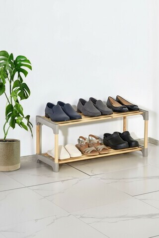Suport pentru pantofi din lemn, Hanah Home, Huhu1691, 71x30.5x27.5 cm, Natural
