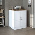 Dulap masina de spalat, Hanah Home, 1016.51, 70x90x69 cm, PAL MELAMINAT, Pin Atlantic / Alb