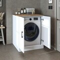 Dulap masina de spalat, Hanah Home, 1016.51, 70x90x69 cm, PAL MELAMINAT, Pin Atlantic / Alb