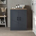 Dulap masina de spalat, Hanah Home, 1016.56, 70x90x69 cm, PAL MELAMINAT, Pin Atlantic / Antracit