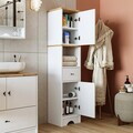 Dulap de baie, Hanah Home, 2388, 37x155.6x31 cm, MDF-LAM, Alb mat