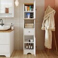 Dulap de baie, Hanah Home, 2388, 37x155.6x31 cm, MDF-LAM, Alb mat