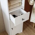 Dulap de baie, Hanah Home, 2388, 37x155.6x31 cm, MDF-LAM, Alb mat