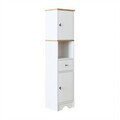 Dulap de baie, Hanah Home, 2388, 37x155.6x31 cm, MDF-LAM, Alb mat