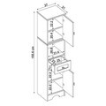 Dulap de baie, Hanah Home, 2388, 37x155.6x31 cm, MDF-LAM, Alb mat
