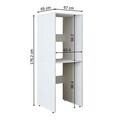 Dulap masina de spalat, Hanah Home, 2370, 67x196.2x65 cm, PAL MELAMINAT, Alb
