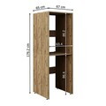 Dulap masina de spalat, Hanah Home, 2371, 67x196.2x65 cm, PAL MELAMINAT, Maro