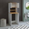 Dulap masina de spalat, Hanah Home, 1712, 65x180.3x60 cm, PAL MELAMINAT, Pin Atlantic / Alb