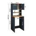Dulap masina de spalat, Hanah Home, 1713, 65x180.3x60 cm, PAL MELAMINAT, Pin Atlantic / Antracit