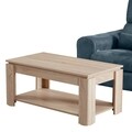 Masuta de cafea Shelf Light, Comforty, 104x56x47 cm, stejar deschis