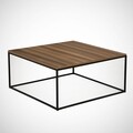 Masuta de cafea Poly Walnut, Comforty, 75x75x43 cm, aluna