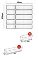 Set organizator sertare, Hermia, 639OKK1255, Dimensiune: 7,5 x 30 cm (5 bucăți), Transparent