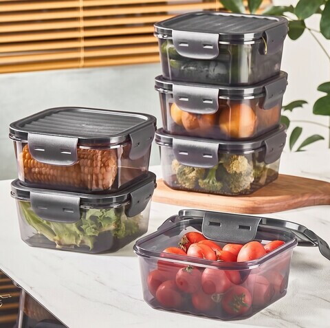 Set recipiente depozitare, Hermia, 318QUX1141, PLASTIC, Antracit