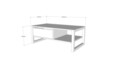 Masuta de cafea Haldizen, Kalune Design, 105x40x55 cm, pin negru