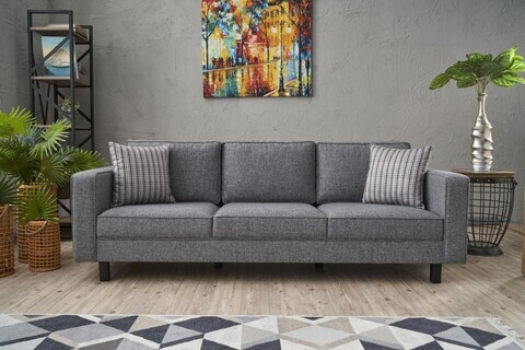 Canapea 3 locuri, Atelier del Sofa, 613LFS1184, Gri